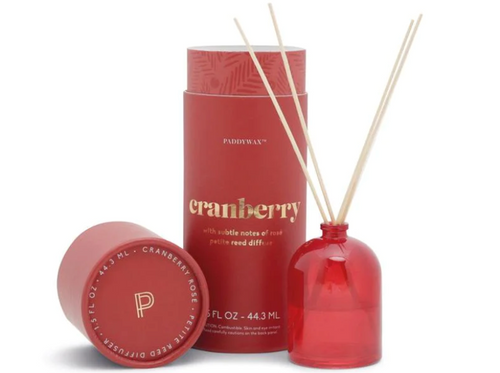 PADDYWAX -  RED GLASS PETITE DIFFUSER - CRANBERRY